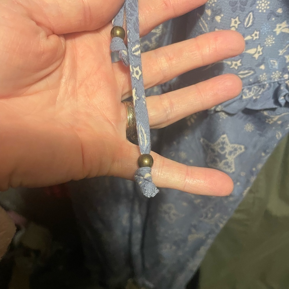 Spell Celestial strappy Midi Dress Blue HTF sz L - Picture 8 of 10
